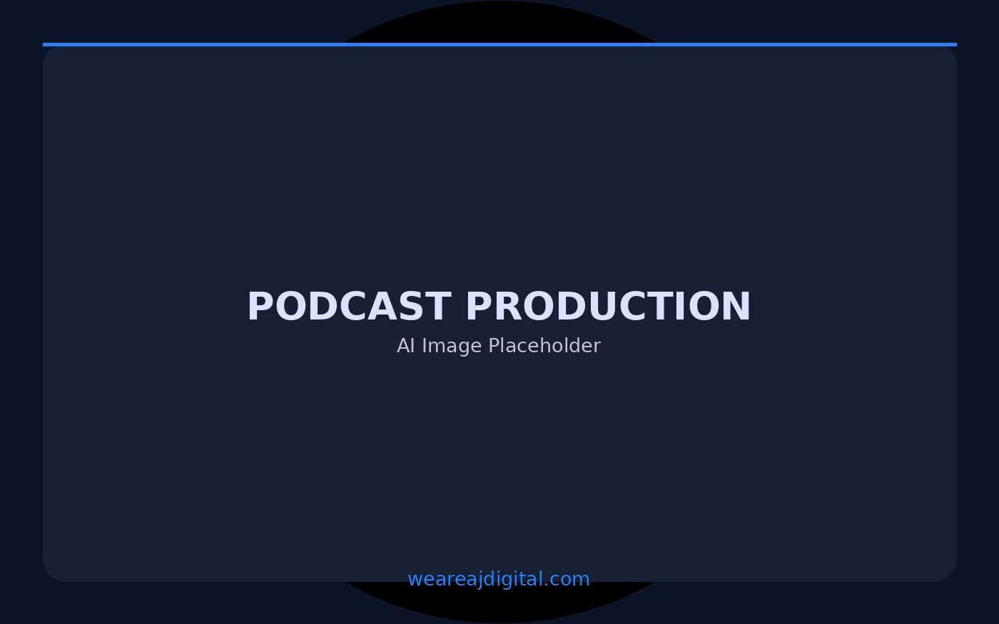 Professional podcast studio with premium microphones and atmospheric studio lighting